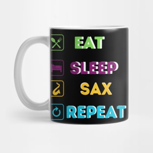 Funny eat sleep sax Mug